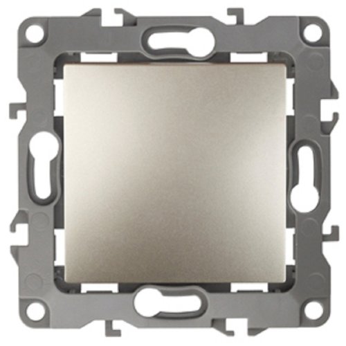 Переключатель без рамки Эра S12 1-кл проходной 10А шампань картинка